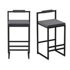 Okak Tabourets de Bar Rembourrés en Velours Lot de 2, Tabourets de Comptoir de Cuisine Modernes avec Assise Carrée pour Îlot de Cuisine, Salle à Manger