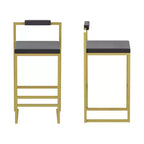 Okak Tabourets de Bar Rembourrés en Velours Lot de 2, Tabourets de Comptoir de Cuisine Modernes avec Assise Carrée pour Îlot de Cuisine, Salle à Manger