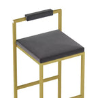 Okak Tabourets de Bar Rembourrés en Velours Lot de 2, Tabourets de Comptoir de Cuisine Modernes avec Assise Carrée pour Îlot de Cuisine, Salle à Manger