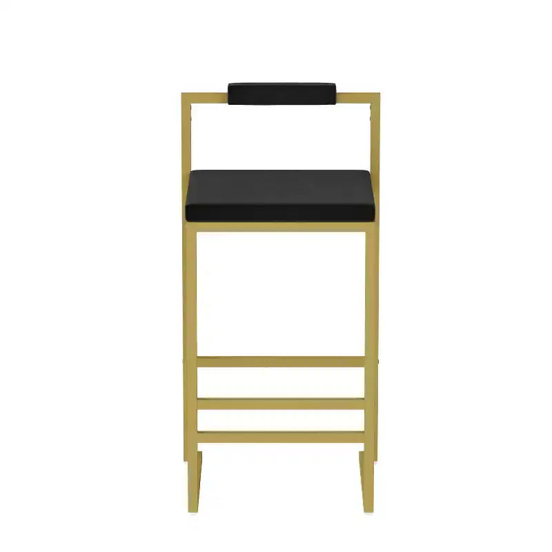 Okak Tabourets de Bar Rembourrés en Velours Lot de 2, Tabourets de Comptoir de Cuisine Modernes avec Assise Carrée pour Îlot de Cuisine, Salle à Manger