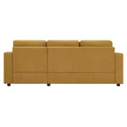 Whisen 84.6 Canapé et sofa d'angle modernes en L avec méridienne incurvée et poches de rangement latérales