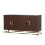 Buffet Whisen de style rétro avec motif symétrique, pieds métalliques stables et dessus de présentation polyvalent