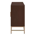 Buffet Whisen de style rétro avec motif symétrique, pieds métalliques stables et dessus de présentation polyvalent