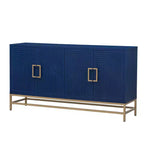 Buffet Whisen de style rétro avec motif symétrique, pieds métalliques stables et dessus de présentation polyvalent