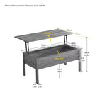 Table basse relevable avec rangement - Idéale pour le salon
