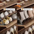 Meuble à chaussures avec tiroirs basculants, meuble à chaussures en bois dissimulé, meuble de rangement à chaussures autoportant pour entrée ou couloir