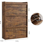 Meuble à chaussures avec tiroirs basculants, meuble à chaussures en bois dissimulé, meuble de rangement à chaussures autoportant pour entrée ou couloir