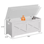 MDF Decorative Storage Stool 39.4 inches - Decorative storage unit, stylish footstool, uniquely shaped legs, multi-functional storage solution.