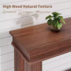 Console GustoWave de 54 pouces avec 2 tiroirs et étagère inférieure, table d'appoint moderne à 2 niveaux