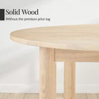 Table de salle à manger ronde en bois massif de 119 cm de Best Choice Products, table de ferme moderne pour 4 personnes, peu encombrante, montage facile