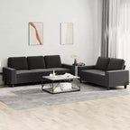 vidaXL Ensemble de canapés 2 pièces en tissu gris foncé
