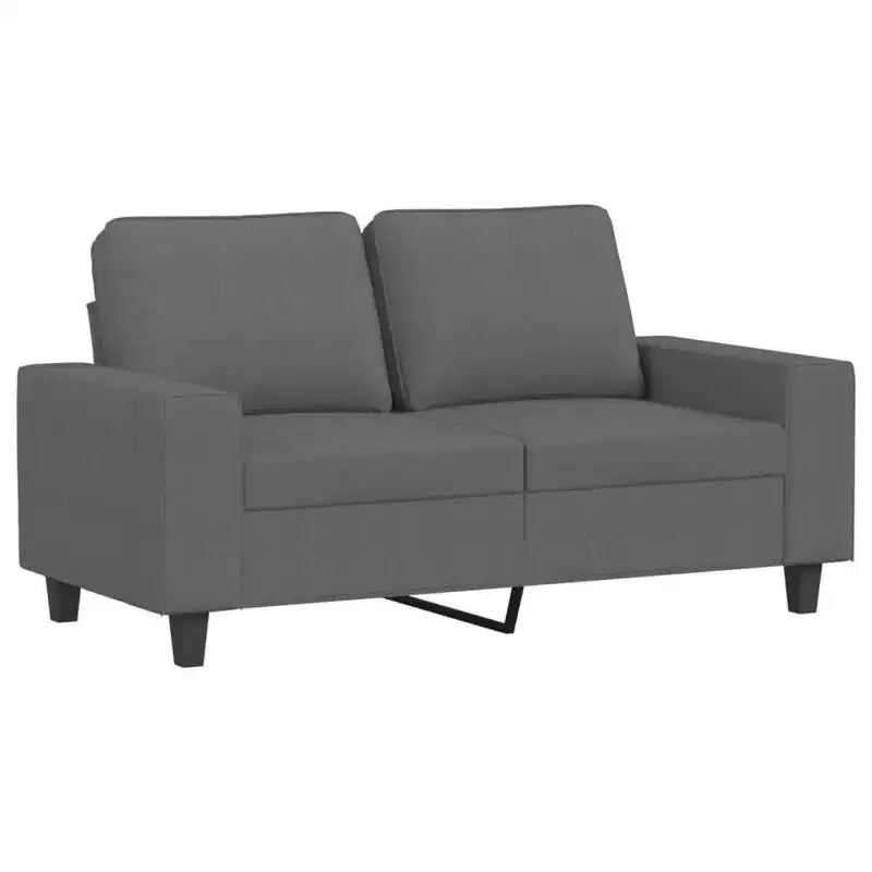 vidaXL Ensemble de canapés 2 pièces en tissu gris foncé