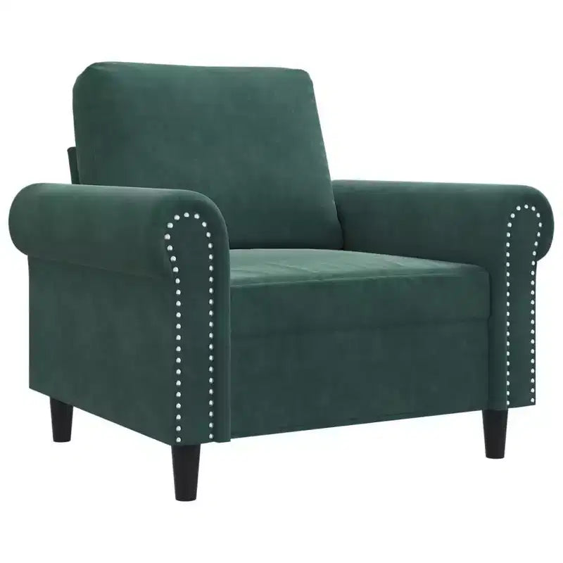 vidaXL Fauteuil club rembourré en velours pour salon