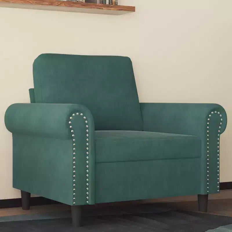 vidaXL Fauteuil club rembourré en velours pour salon