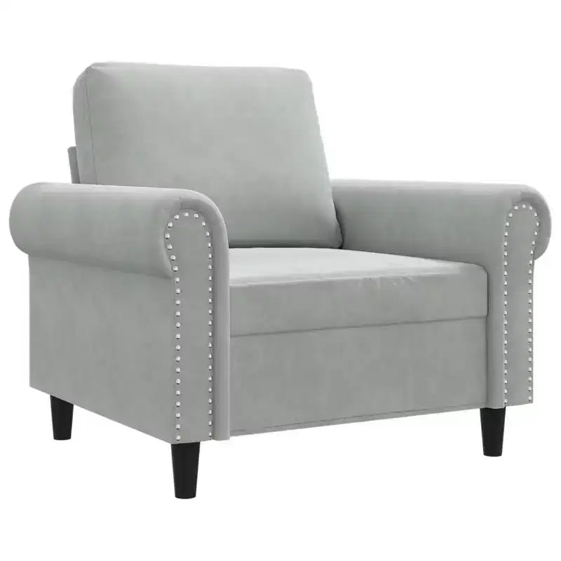 vidaXL Fauteuil club rembourré en velours pour salon