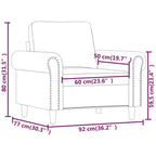 vidaXL Fauteuil club rembourré en velours pour salon