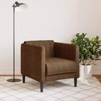 vidaXL Fauteuil canapé en similicuir suédé marron