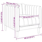 vidaXL Fauteuil canapé en similicuir suédé marron