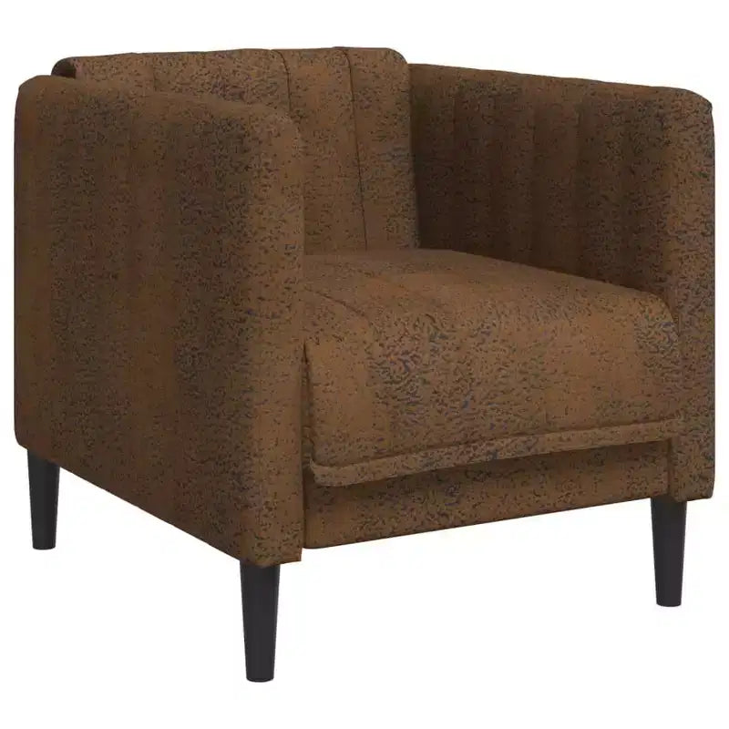 vidaXL Fauteuil canapé en similicuir suédé marron