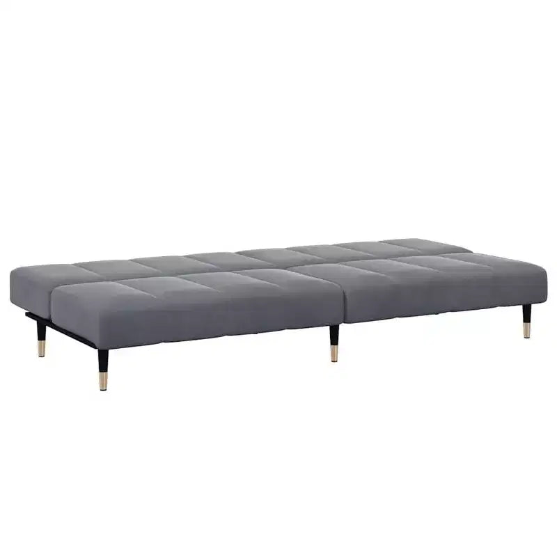 vidaXL Canapé convertible 2 places avec repose-pieds, lit de salon en velours