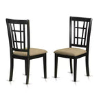 Ensemble table à manger ronde pour 4 – Table de cuisine avec chaises – Ensemble de salle à manger en bois massif