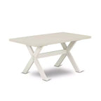 HomeStock - Table à manger rectangulaire 6 pièces en bois massif finition chêne naturel avec 1 banc et 4 chaises