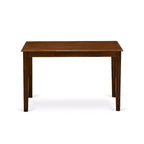 Ensemble de salle à manger 3 pièces HomeStock avec table rectangulaire à plateau en bois massif au fini noyer antique