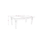 Table de salle à manger HomeStock 5 pièces avec plateau en bois massif finition cerisier et crème et 4 chaises