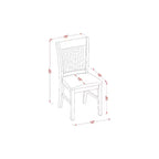 Ensemble de salle à manger rond pour cuisine - Table et chaises 3 pièces - Table de 107 cm - Style bohème