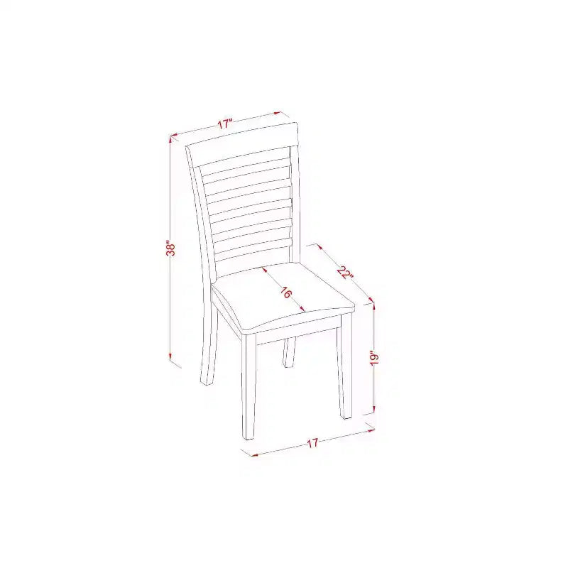 Ensemble de salle à manger 3 pièces HomeStock, dessus en bois massif finition acajou avec table à rallonges