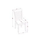 Ensemble de salle à manger 3 pièces HomeStock, dessus en bois massif finition acajou avec table à rallonges