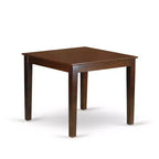 Ensemble de salle à manger 3 pièces HomeStock avec table carrée et dessus en bois massif finition acajou