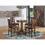 Ensemble table de hauteur comptoir avec 4 chaises - Ensemble de salle à manger moderne pour cuisine ou salle à manger