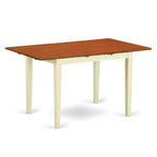 HomeStock 5-Pc Buttermilk and Cherry Solid Wood Top - Dining Room Set - Seats 4