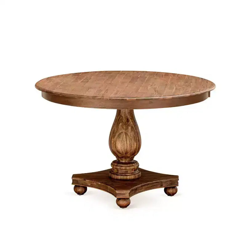 Table de salle à manger HomeStock 5 pièces en bois massif finition chêne naturel avec 4 chaises Parson