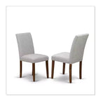 Table de salle à manger HomeStock 5 pièces en bois massif finition chêne naturel avec 4 chaises Parson