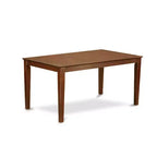 HomeStock Ensemble de salle à manger 7 pièces avec table rectangulaire en bois massif finition acajou et 6 chaises