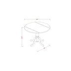 Ensemble dînette rond - Table de cuisine avec 4 chaises - Ensemble de salle à manger moderne