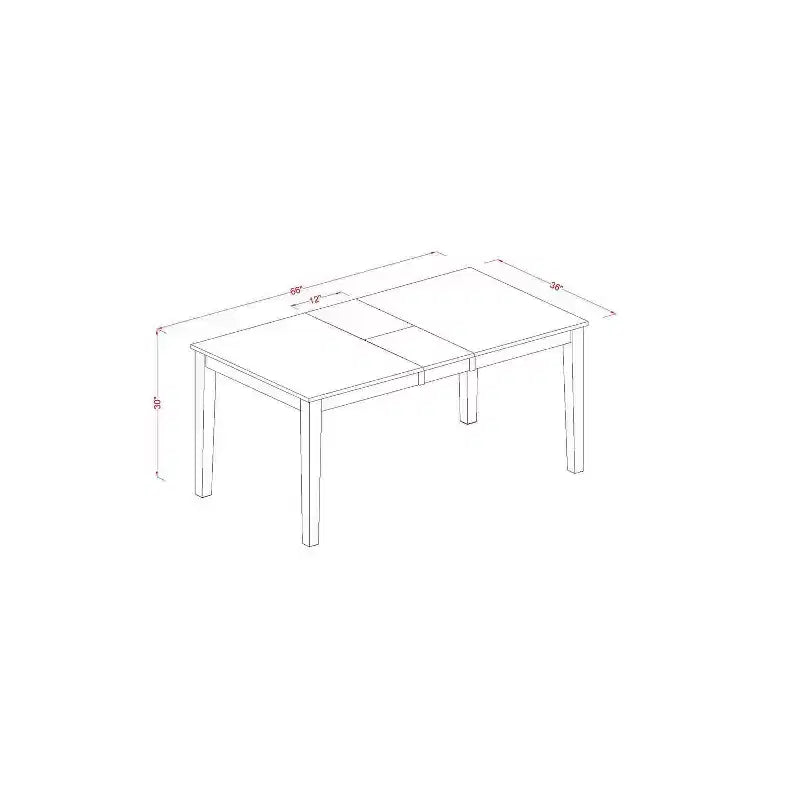 Table de salle à manger HomeStock 7 pièces rectangulaire avec plateau en bois massif finition cerisier et crème et 6 chaises