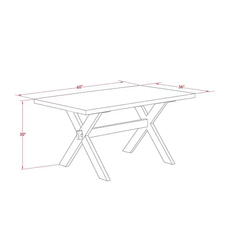 HomeStock Table de salle à manger rectangulaire 6 pièces en bois massif finition jacobéen vieilli avec 1 banc et 4 chaises