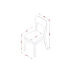 Ensemble de salle à manger 5 pièces - Table et 4 chaises - Finition blanc lin - Pour cuisine ou salle à manger