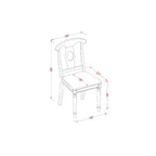 Ensemble de salle à manger 3 pièces HomeStock, dessus en bois massif finition blanc lin, avec table à rallonges
