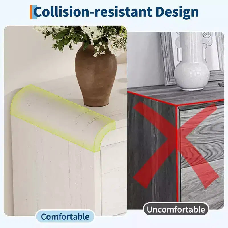 Commode en bois moderne avec pieds en métal : Commode en bois naturel avec coins arrondis et kit anti-basculement pour la sécurité de la chambre.