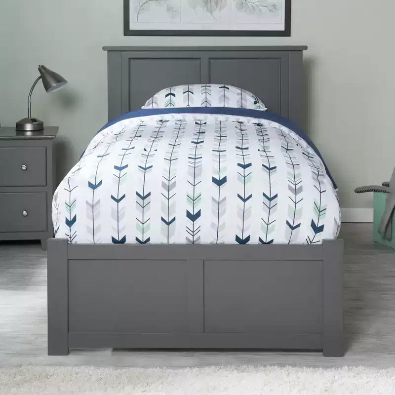 HomeStock 41,34 po H Têtes de lit autoportantes grises format jumeau avec plateforme de matelas