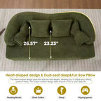 Canapé-lit pliable moderne sans cadre 2 en 1 Okak avec 4 oreillers, canapé-lit futon en tissu chenille pour salon, appartement
