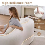 Canapé-lit pliable moderne sans cadre 2 en 1 Okak avec 4 oreillers, canapé-lit futon en tissu chenille pour salon, appartement