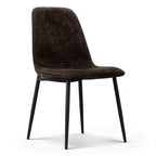 Lot de 4 Chaises de Salle à Manger Rembourrées avec Pieds en Métal Noir, Chaises de Cuisine Modernes en Tissu pour Salle à Manger ou Petits Espaces - Panipeachy
