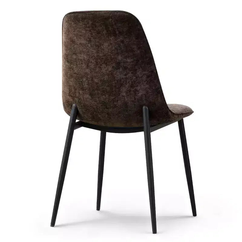 Lot de 4 Chaises de Salle à Manger Rembourrées avec Pieds en Métal Noir, Chaises de Cuisine Modernes en Tissu pour Salle à Manger ou Petits Espaces - Panipeachy