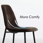 Lot de 4 Chaises de Salle à Manger Rembourrées avec Pieds en Métal Noir, Chaises de Cuisine Modernes en Tissu pour Salle à Manger ou Petits Espaces - Panipeachy