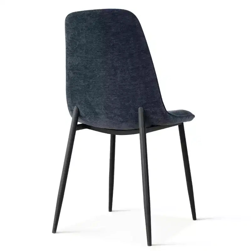 Lot de 4 Chaises de Salle à Manger Rembourrées avec Pieds en Métal Noir, Chaises de Cuisine Modernes en Tissu pour Salle à Manger ou Petits Espaces - Panipeachy
